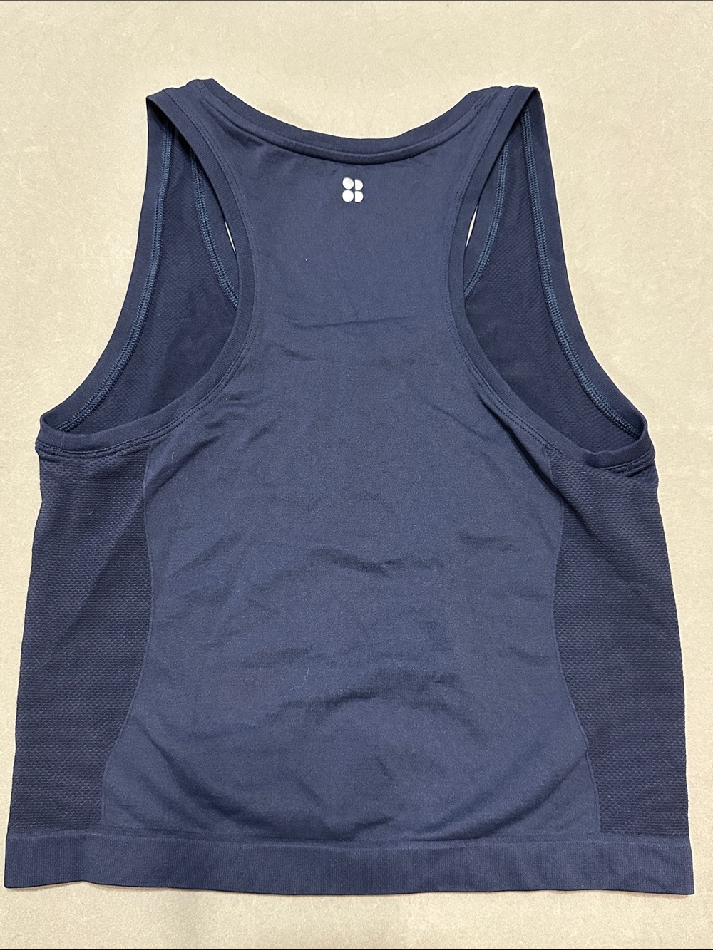 Sweaty Betty Navy Racerback Cropped Performance Tank Top - S